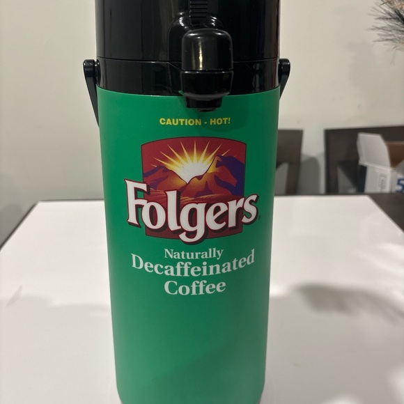 Other - Folgers Green Decaffeinated Coffee Thermos